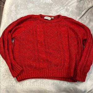 St. John's Bay Vibrant Red Cable Knit Sweater